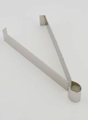 Pinza per Carbone in Acciaio Inossidabile Argentato - 13cm