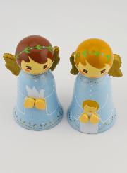 Presepe di Natale - Angeli blu Bambino & Colomba