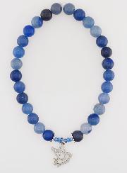 Bracciale in Pietra Naturale di Aventurine Blu 6mm & Esprit Saint