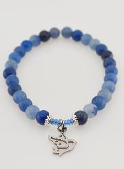 Bracciale in Pietra Naturale di Aventurine Blu 6mm & Esprit Saint