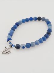 Bracciale in Pietra Naturale di Aventurine Blu 6mm & Esprit Saint