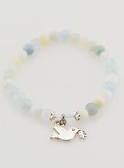 Bracciale Religioso in Acquamarina 6mm & Santo Spirito