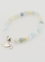 Bracciale Religioso in Acquamarina 6mm & Santo Spirito
