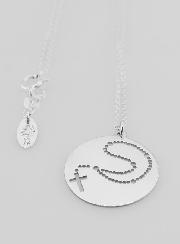 Collana Religiosa in Argento - Medaglia Rosario