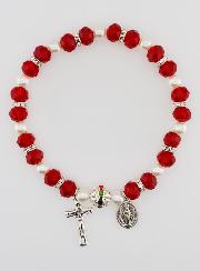 Bracciale Religioso Vergine Miracolosa - Rosso