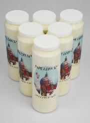 Set di 6 candele di Novena al Papa Leone XIV