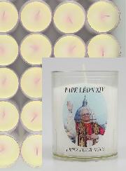 Set di 10 Candele Lumini Papa Leone XIV