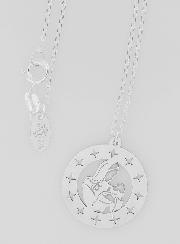 Collana Madonna con Bambino Stellata in Argento - 20 mm