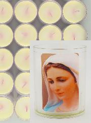 Set di 10 Candele Votive Madonna di Medjugorje