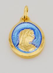 Medaglia Vergine Maria di profilo - 25 mm