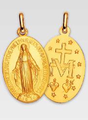Medaglia Miracolosa 17mm - Oro Giallo 9k