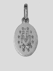 Medaglia Miracolosa in Argento Massiccio 13mm
