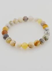 Bracciale in Pietra Naturale di Opale Dendritica – 8 mm