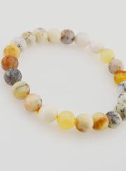 Bracciale in Pietra Naturale di Opale Dendritica – 8 mm