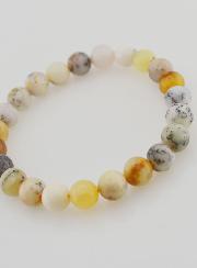 Bracciale in Pietra Naturale di Opale Dendritica – 8 mm