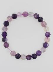 Bracciale in Pietra Naturale di Fluorite Viola – 8 mm