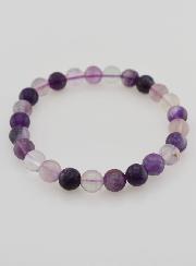 Bracciale in Pietra Naturale di Fluorite Viola – 8 mm