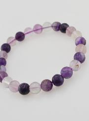Bracciale in Pietra Naturale di Fluorite Viola – 8 mm