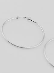 Orecchini a Cerchio in Argento 925 Rodiato – 40mm