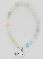 Bracciale per Cresima in Pietre Naturali di Acquamarina & Spirito Santo