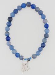 Bracciale per Cresima in Pietre di Avventurina Blu & Spirito Santo