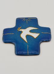 Croce per Cresima Colomba dello Spirito Santo in Smalti del Libano