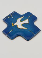 Croce per Cresima Colomba dello Spirito Santo in Smalti del Libano