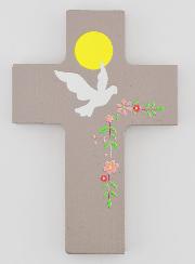 Croce Ricordo della Cresima in Legno - Spirito Santo