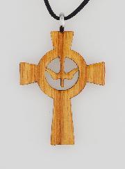 Ciondolo Croce della Cresima in Legno - Spirito Santo