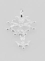 Ciondolo Croce della Cresima - Spirito Santo in Argento