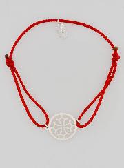 Bracciale in Argento e Cordoncino – Croce Occitana