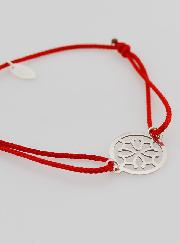Bracciale in Argento e Cordoncino – Croce Occitana
