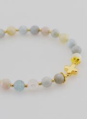 Bracciale con Croce – Acquamarina 6mm