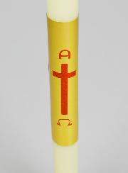 Candela Battesimale Avorio e Oro – 50 cm