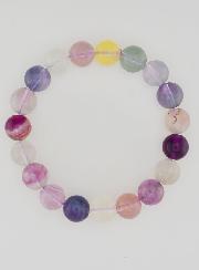 Bracciale in Pietra Naturale di Fluorite Multicolore AA – 10 mm