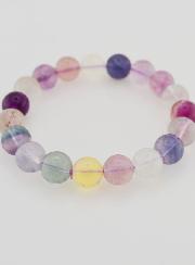 Bracciale in Pietra Naturale di Fluorite Multicolore AA – 10 mm