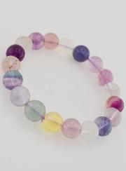 Bracciale in Pietra Naturale di Fluorite Multicolore AA – 10 mm