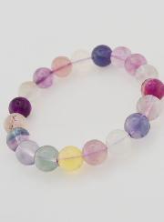 Bracciale in Pietra Naturale di Fluorite Multicolore AA – 10 mm