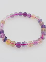 Bracciale in Pietra Naturale di Fluorite Multicolore AA – 6 mm