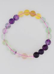 Bracciale in Pietra Naturale di Fluorite Multicolore AA - 8mm