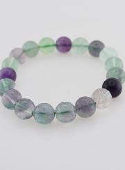 Bracciale in Pietra Naturale di Fluorite AB - 10 mm