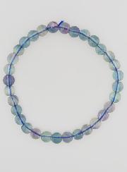 Bracciale in Pietra Naturale di Fluorite Blu AA – 6 mm