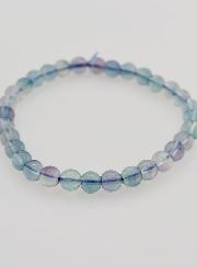 Bracciale in Pietra Naturale di Fluorite Blu AA – 6 mm