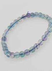 Bracciale in Pietra Naturale di Fluorite Blu AA – 6 mm