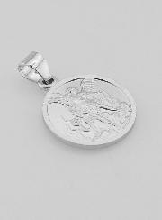 Medaglia San Michele Arcangelo in Argento Massiccio - 14 mm