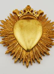 Ex Voto Murale Cuore Incoronato - 18 cm