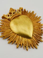 Ex Voto Murale Cuore Incoronato - 18 cm