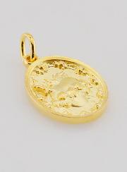 Medaglia Placcata Oro Cuore Immacolato di Maria - 19mm