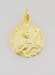 Medaglia Placcata Oro 18mm - Santa Rita