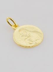 Medaglia in Oro Placcato Vergine di Botticelli - 16mm